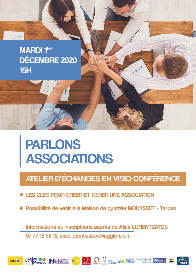 Parlons associations - Atelier d'échanges en visio-conférence